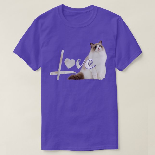 Himalayan Birman Ragdoll Schneeschuh LIEBE Kitten  T-Shirt (Design vorne)