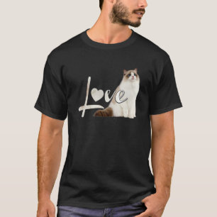 Himalayan Birman Ragdoll Schneeschuh Liebe Kitten T-Shirt