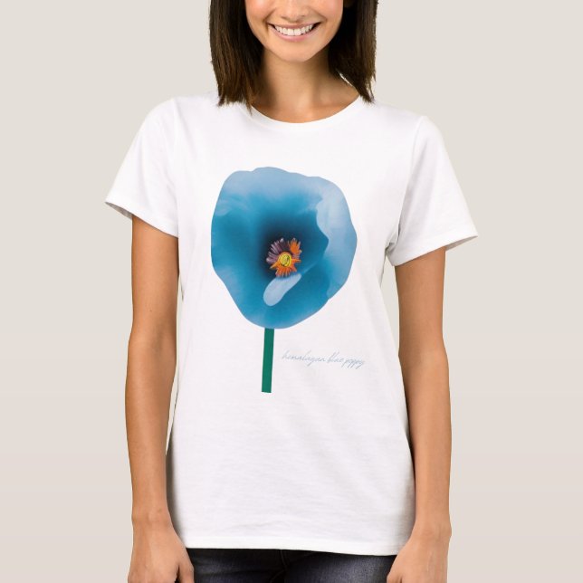 Himalayan Blue Poppy Blume T - Shirt der Frauen (Vorderseite)