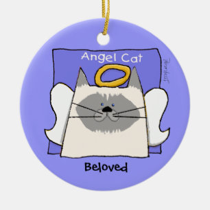 Himalayan Cat Angel personalize Keramikornament