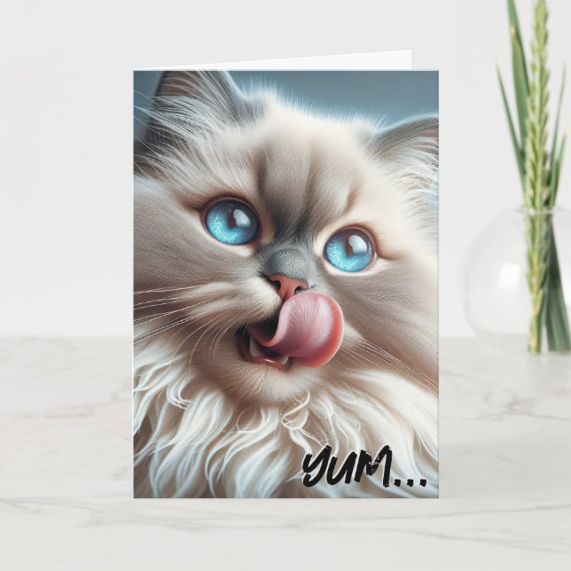 Himalayan Cat Birthday Spaß Karte (Vorderseite)