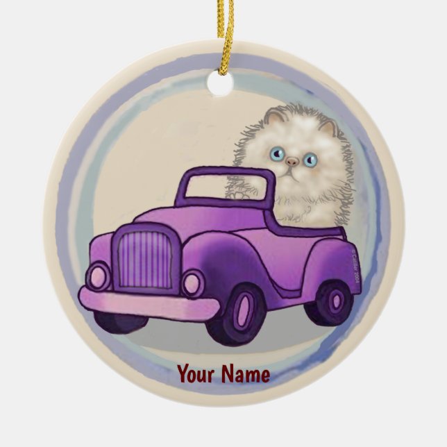 Himalayan Cat Car Ornament (Vorne)