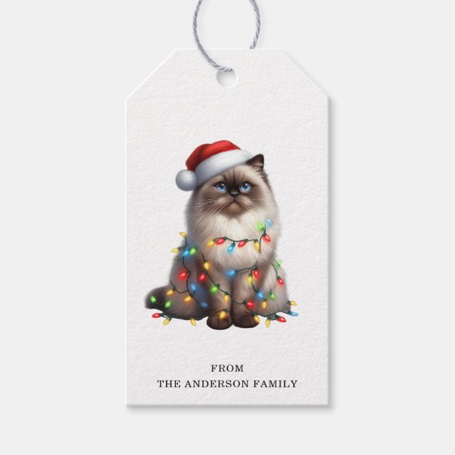 Himalayan Cat Gift Tags Geschenkanhänger (Vorderseite)