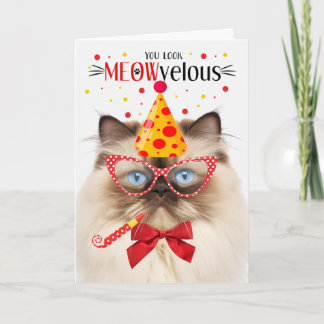 Himalayan Cat MEOWvelous Birthday Karte