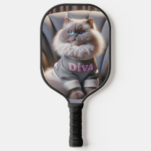 Himalayan Diva Cat Pickleball Schläger