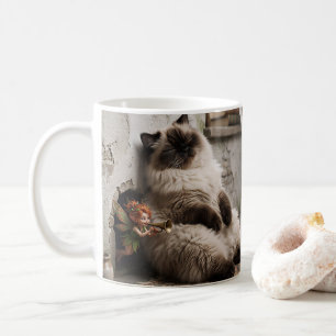 Himalayan-Kitty und Pixie werden überrascht  Kaffeetasse