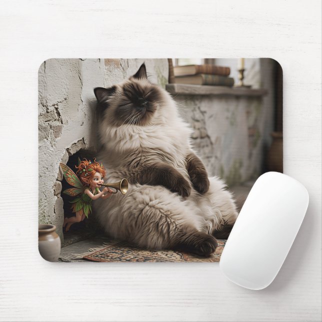 Himalayan-Kitty und Pixie werden überrascht  Mousepad (Mit Mouse)