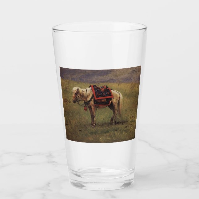 Himalayan Pony (Kleines Pferd) (Vasily Vereshchagi Glas (Vorderseite)