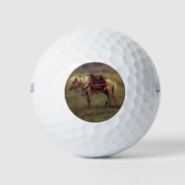 Himalayan Pony (Kleines Pferd) (Vasily Vereshchagi Golfball (Vorderseite)