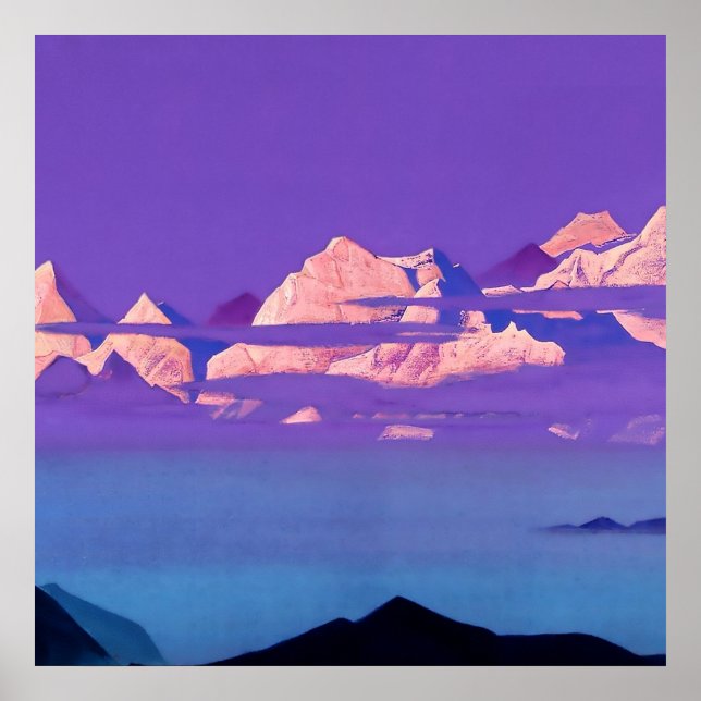 "Himalayas 1933" von Nicholas Roerich Poster (Vorne)