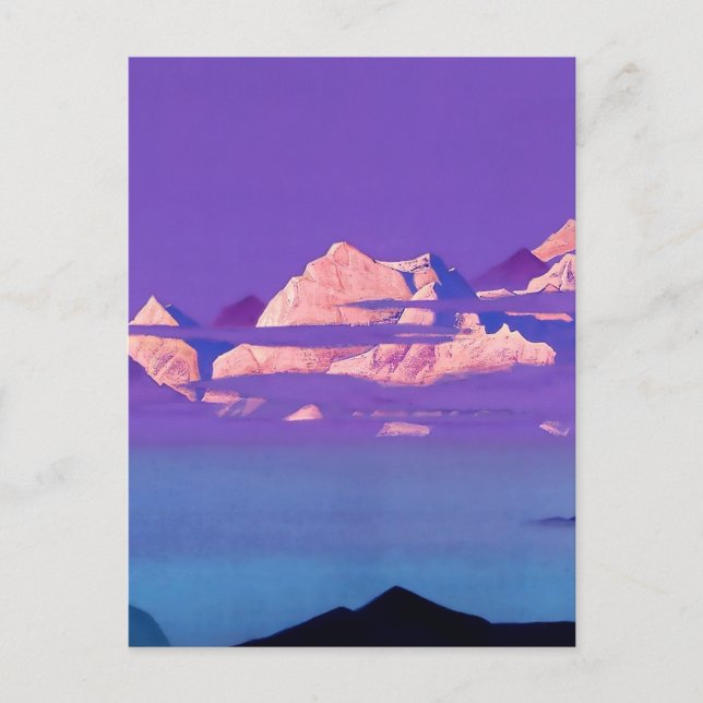 "Himalayas 1933" von Nicholas Roerich Postkarte (Vorderseite)