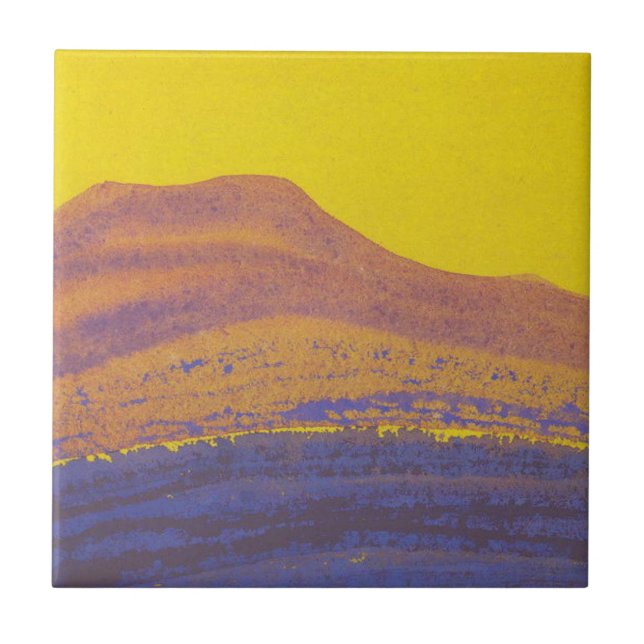 Himalayas (Gebirgskette) (von Nicholas Roerich) Fliese (Vorderseite)