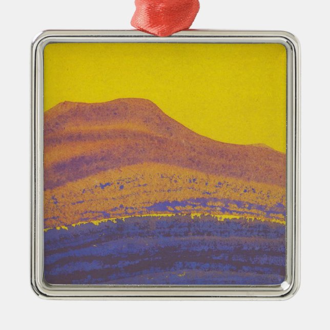 Himalayas (Gebirgskette) (von Nicholas Roerich) Ornament Aus Metall (Vorne)