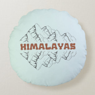 Himalayas Rundes Kissen