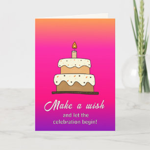 Himbeer Farbverlauf Geburtstag Karte