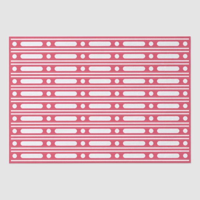Himbeer-Knochen-Einlegearbeit-Punkte-Rand-Dekupier Seidenpapier (Vorderseite)