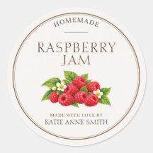 Himbeer-Marmelade personalisierte Etiketten für Gl