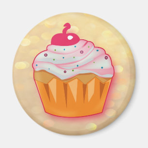 Himbeer Muffin Magnet