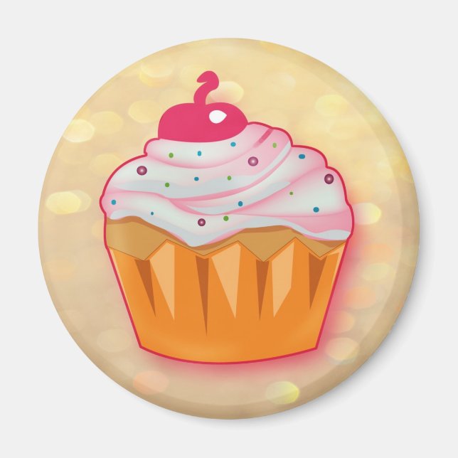 Himbeer Muffin Magnet (Vorne)