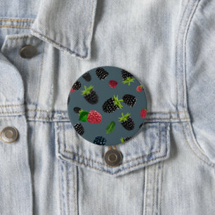 Himbeer-Muster 2 Button