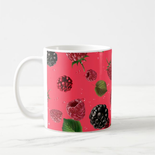 Himbeer-Muster Kaffeetasse (Links)