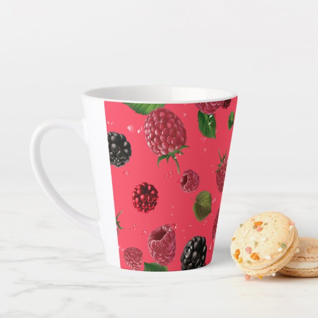 Himbeer-Muster Milchtasse (Beispiel)