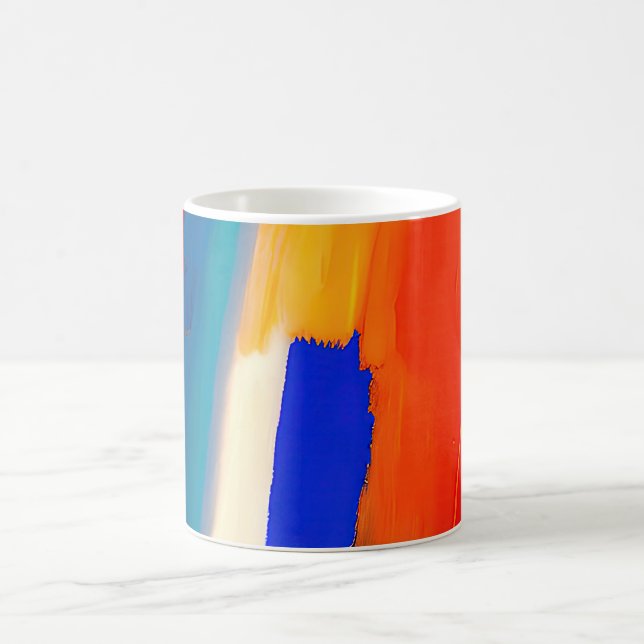 "Himbeer-Rhapsodie" Abstrakte Kunst Kaffeetasse (Mittel)