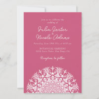 Himbeer-Rosa-Abstract-Mandala-Hochzeit
