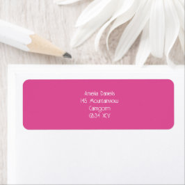 Himbeer-Rosa und Weiße Moderne Hochzeits-Rücksende
