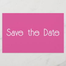 Himbeer-Rosa Weiße Save-the-Date-Karte