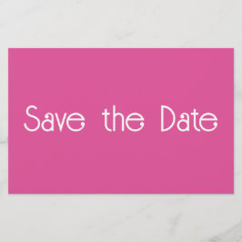 Himbeer-Rosa Weiße Save-the-Date-Karte Briefpapier