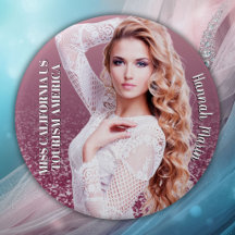 Himbeer-Sparkle-Individualfotoschaltfläche