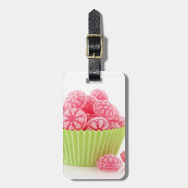 Himbeerbacken geschmackvolle gepäckanhänger (Vorderseite vertikal)