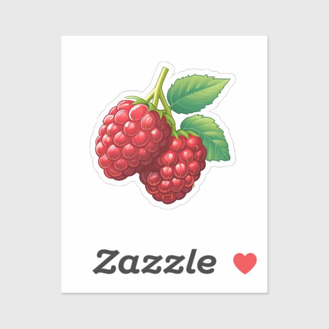 Himbeere aus Cartoon Aufkleber (Blatt)