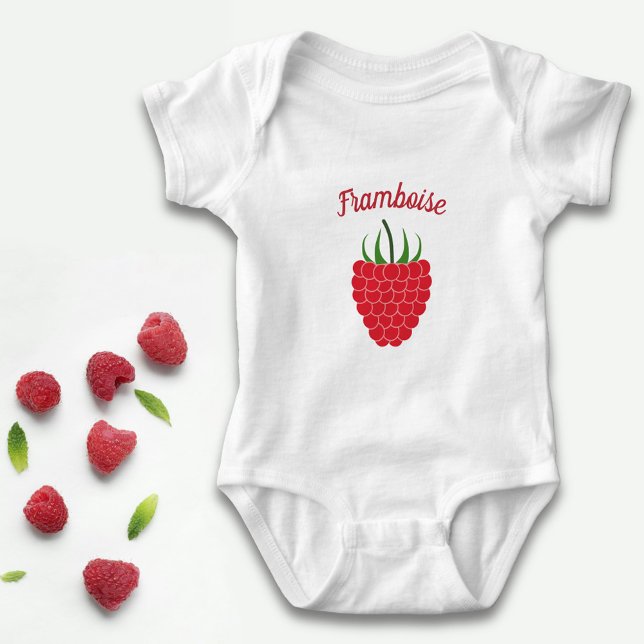 Himbeere Baby Strampler (Raspberry Baby Bodysuit)
