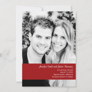 Himbeere Foto Save the Date Einladung