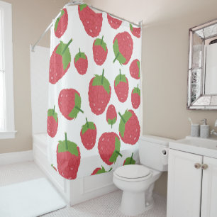 Himbeere Fruchtdesign Duschvorhang
