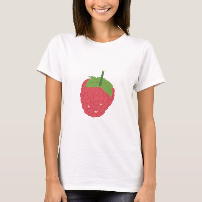 Himbeere Fruchtdesign T-Shirt (Vorderseite)