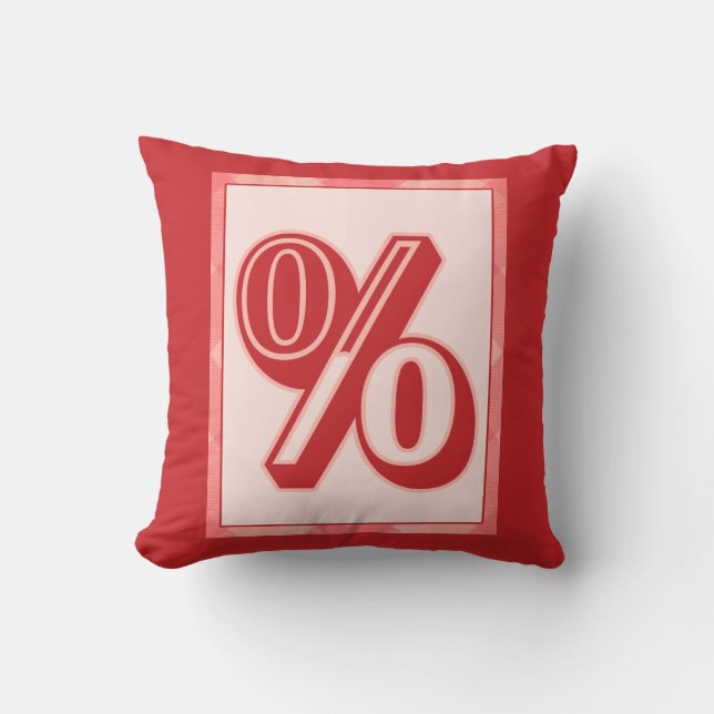 Himbeere Kariert Prozent Mit Monogramm Kissen (Vorderseite)
