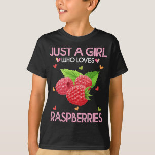 Himbeere Obst Lover Nur ein Mädchen, die Lieben Hi T-Shirt