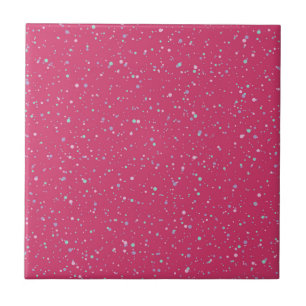 Himbeere Pink Fett Pastell Spritzer Paint Dots Fliese