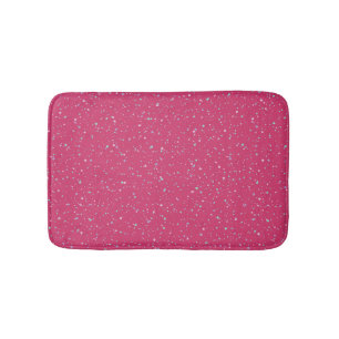 Himbeere Pink Fetten Pastel Spritzer Paint Dots Badematte