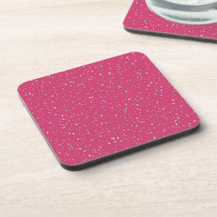 Himbeere Pink Fetten Pastel Spritzer Paint Dots Getränkeuntersetzer