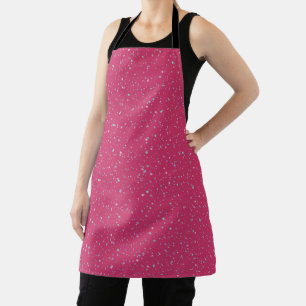 Himbeere Pink Fetten Pastel Spritzer Paint Dots Schürze