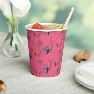 Himbeere Pink Hexen Happy Halloween Paper Cups Pappbecher
