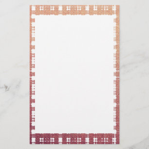 Himbeere Rosa Rosa Rosa Modernes Kariertes Nettes  Briefpapier