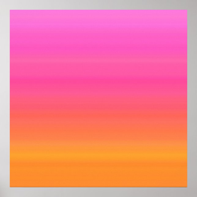 Himbeere Sunset Gradient - Rosa Gelb Orange Poster (Vorne)