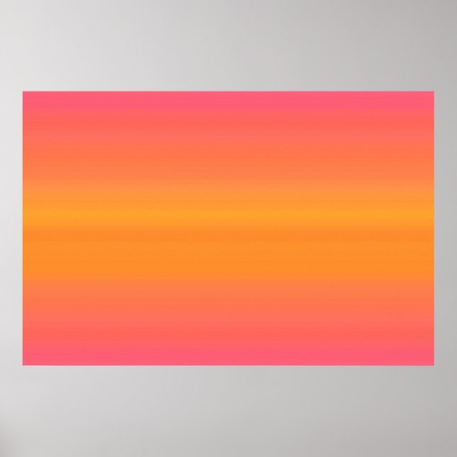 Himbeere Sunset Gradient - Rosa Gelb Orange Poster (Vorne)