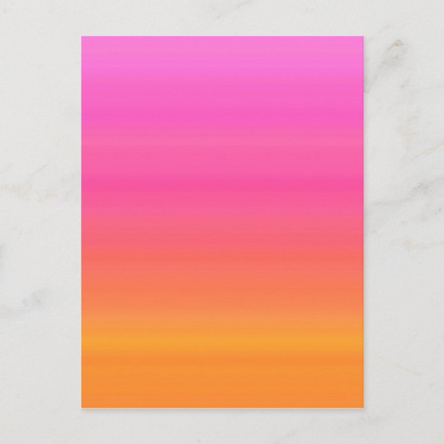 Himbeere Sunset Gradient - Rosa Gelb Orange Postkarte (Vorderseite)