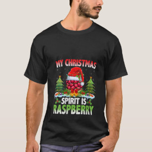Himbeere tragen Weihnachtsgeist Weihnachtsmannmütz T-Shirt